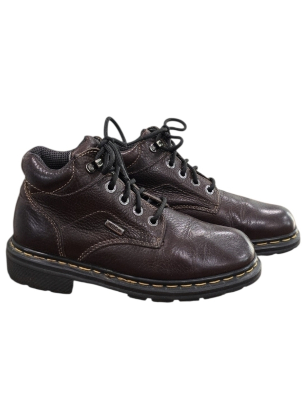 Vintage Dr Martens Unisex Y2K Leather Lace-Up Ankle Boots Made In England. SZ 5